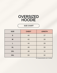 Oversized Hoodie-Size Chart