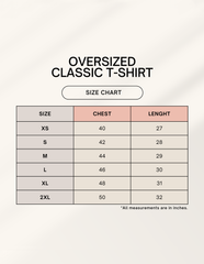 Oversized T-Shirt-Size Chart